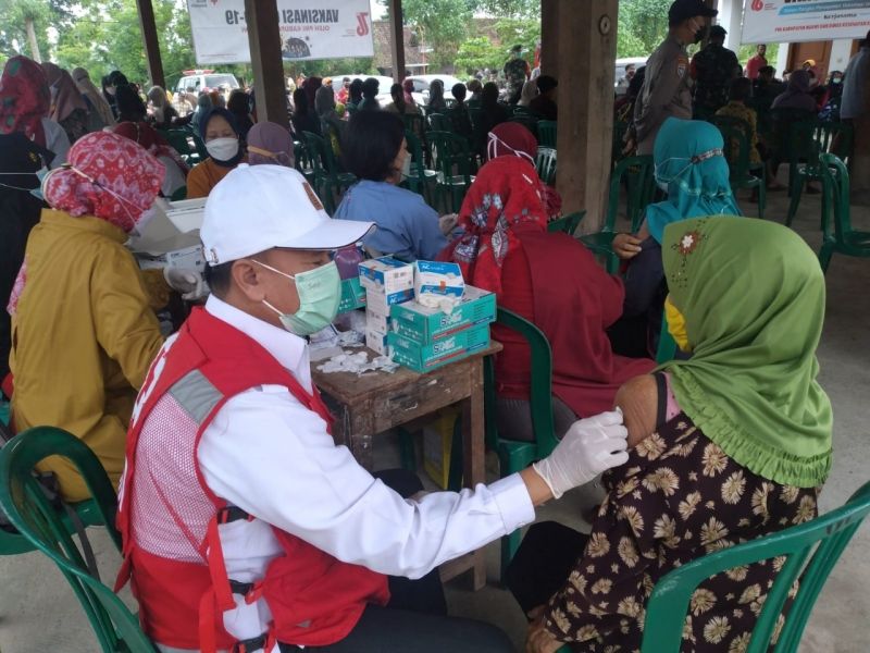 PMI Ngawi Tebar 1.360 Vaksinasi Dosis 2 di Dua Kecamatan