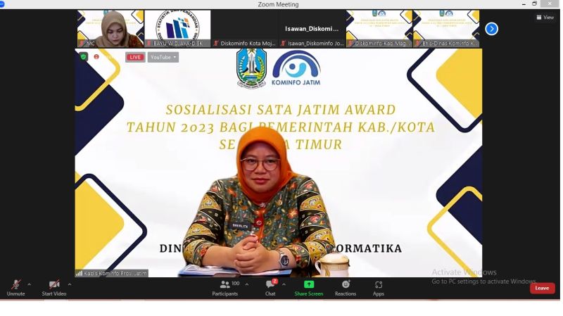 Diskominfo Jatim Sosialisasikan SATA Jatim Award 2023 pada Pemerintah Kabupaten/Kota