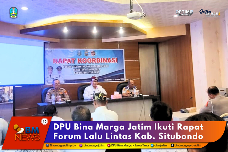 DPU Bina Marga Jatim Ikuti Rapat Forum Lalu Lintas Situbondo